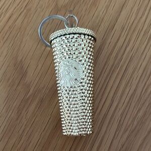 Starbucks Gold Studded Tumbler Keychain